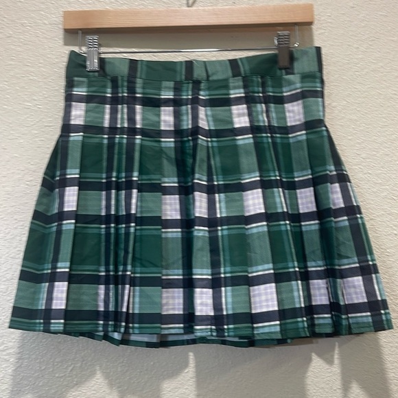 Love Fire Green Plaid Skirt M - Picture 1 of 6